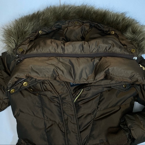 Girls Duck Down & Feathers Winter Coat w/hood like new - Picture 7 of 9